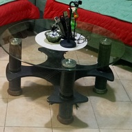 Tempered glass round center table