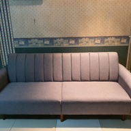 Sofa Bed Gray 7 ft L