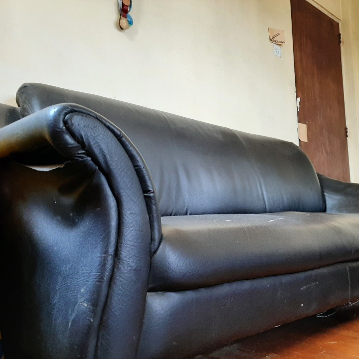 For sale 45 seater black sofa at 4500.00 from Quezon City