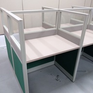 Glass With Fabric Office Partition Cubicles Divider
