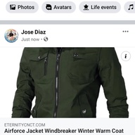 Airforce Jacket Windbreaker Winter Warm Coat