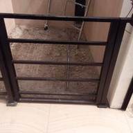 Stainless Stair Railings with Tempered Glass, Stair Railings with Tempered Glass with Black Paint