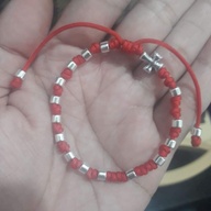 ROSARY BRACELET RED SCARLET KABBALAH CORD