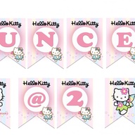 Hello Kitty Name/Birthday Banner