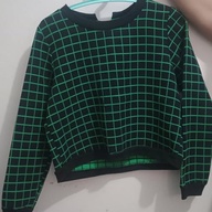 Round Green Stripe Formal Longsleeve sweater