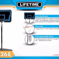 LIFETIME 1268 44" Heavy Duty Basketball Hoop