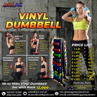 Vinyl Dumbbell/ Ladies Dumbbell for Workout Fitness Exercise