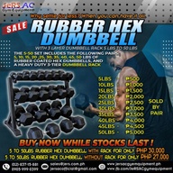 Rubber Hex Dumbbell for Home Exercise or Gym Equipment
