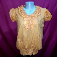 BRAND NEW EMBROIDERED GARTERIZED FORMAL BLOUSE FREE SIZE
