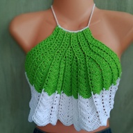 Crochet clamp top purely gawang kamay.