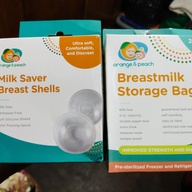 Breastmilk Storage Bags and Breast Shells Duo