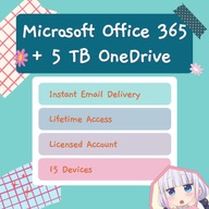 Microsoft Office 365+5TB One Drive Licensed Account