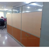 Modular Office Partition Laminated w/glass