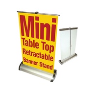Mini Desk Top Type Roll Up Banner Stand Pull Up Banner Stand Retractable Banner Stand