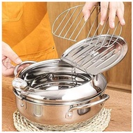 MASTERFLEX STAINLESS STEEL PERFECT FRYER POT WITH THERMOMETER