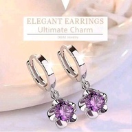 Jewelry 92.5 Italy Silver Earrings for women Fashion diamond Charm earrings
