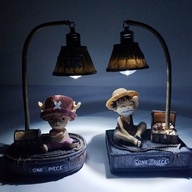One Piece Monkey D Luffy,Tony Chopper Action Figure Led Night Lamp