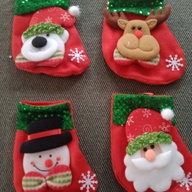Christmas tree decor Santa snowman bear moose hanging