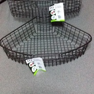 Corner Wire Mesh Basket Kitchen Bathroom Organizer Storage US