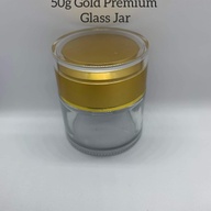 50ml Premium Gold Serum Pump Bottle & 50g premium Gold Glass Jar