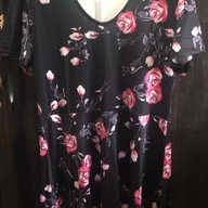 Floral black dress