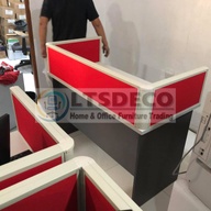 Free Standing Table with Divider Office Partition