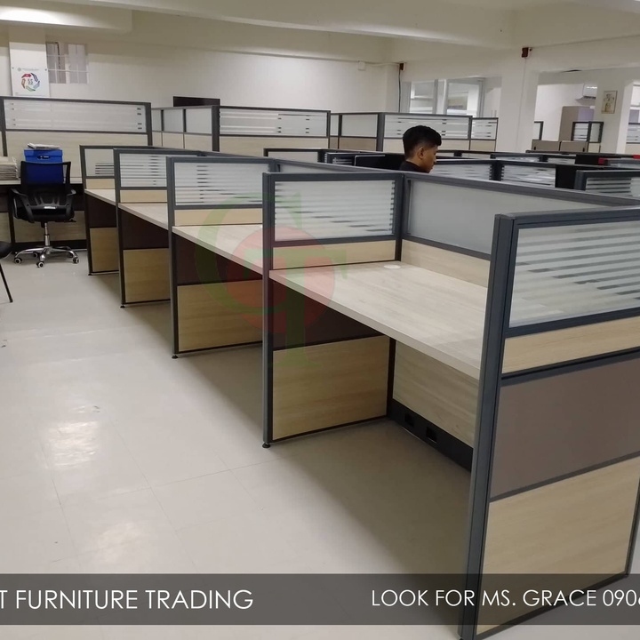 Modular Office Partition/ Workstation/ Cubicle- Laminated w/ glass at   from City of Pasig. | LookingFour Buy & Sell Online