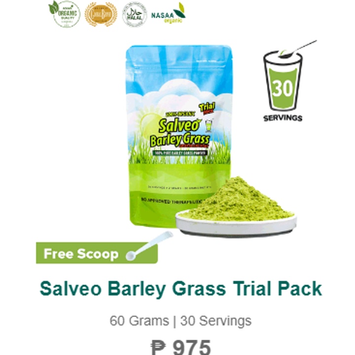 Organic Barley Grass Powder Salveo 30 days Trial at 1060.00 from