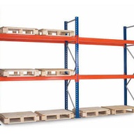 4 Layers Steel Rack Shelves - Adjustable Orange combination of blue color Furniture