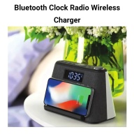 Digital Clock Radio with Wireless and USB charger Bluetooth Speaker all in one