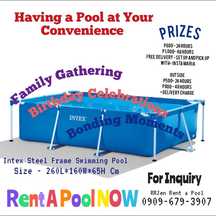 Intex Steel Frame Pool for Rent at 600.00 from Santa Maria, Bulacan