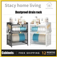 dish rack with cover and drainer Dish Cabinet Kitchen Organizer cabinet