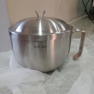 Double walled Stainless Steel ramen Noodles Mami Single Big serving Pot US