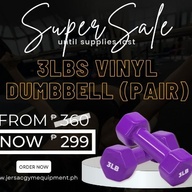 3lbs Vinyl Dumbbell Pair