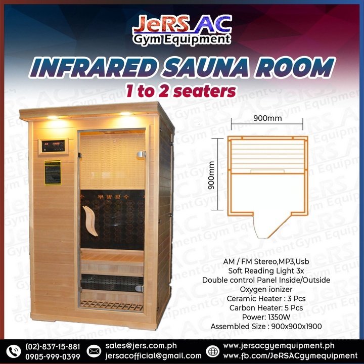 Dry Sauna infrared Steam Room / Sauna Room Good for 1 to 2 Seaters at