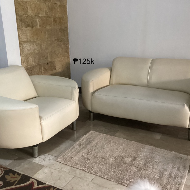 Half moon leather sofa set at 16000.00 from City of Las Piñas