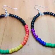 Rainbow pair earrings