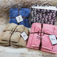Luxury 2 in 1 Bath Towel Set w paper bag and ziplock pouch