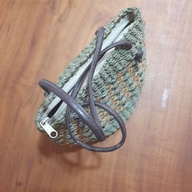 Green weave bag