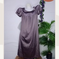 Gray Satin Dress