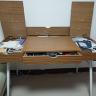 Wooden Study Table with steel base