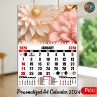 Personalized A4 Calendar 2024