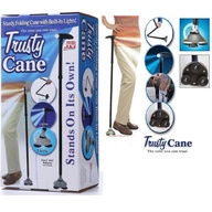 TONG'STrusty Cane Folding, Walking Triple Head Pivoting Base with LED (Black)