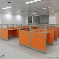 FABRIC PARTITION WITH GLASS/ WORKSTATION/ CUBICLE