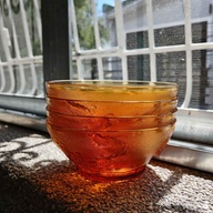 KIG Indonesia Amber Glass Bowl (Set of 4)