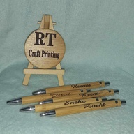 Bamboo Ballpen with Engraved and free 1pc Refillable ink