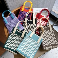 Knitted Bag Geometric Pattern