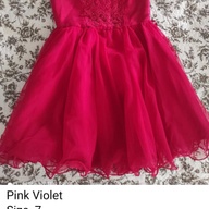 Red pink violet dress
