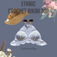 Ethnic crochet bikini set and per piece