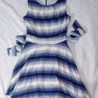 Yumi Blue and White Casual Dress
